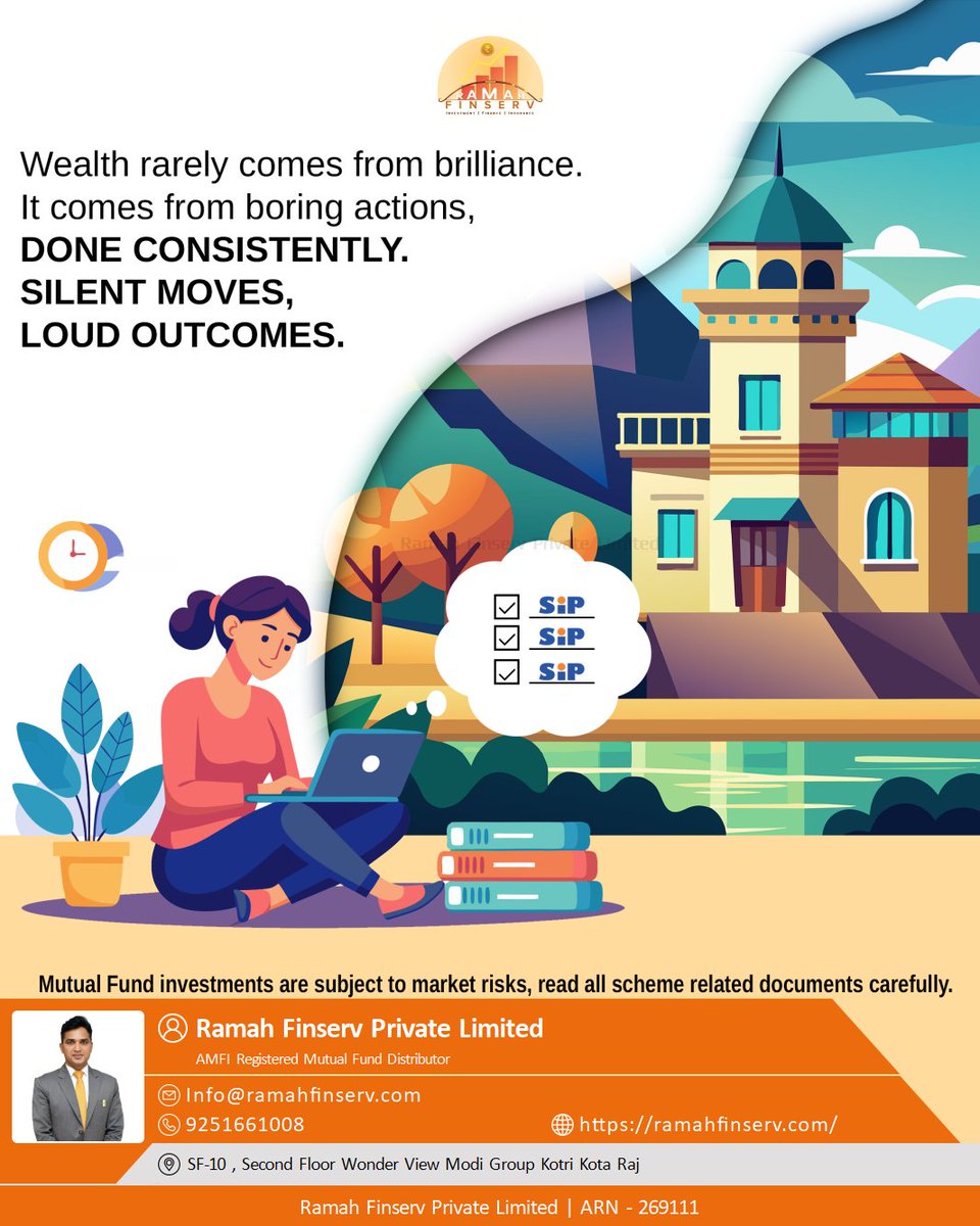 MUKESH221085's tweet image. Silent moves done consistently lead to the loudest financial results. #WealthMindset #ConsistentGrowth #FinancialSuccess To receive your copy of FREE eBook on Personal Finance Lessons u4873.app.goo.gl/a7BT2bj71sBWx6…