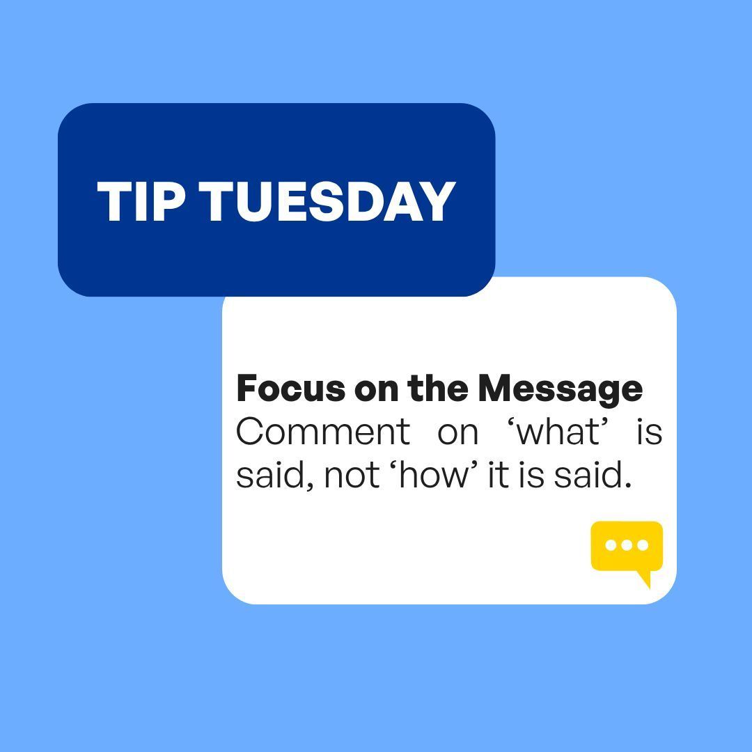 It’s #TipTuesday! Today’s tip: Focus on the Message—listen to what someone says, not how they say it. It shows respect and support. 🔹

Find more tips &amp; resources at our Support Hub 👉 buff.ly/XWaQpZM 
#StammeringSupport #InclusiveListening