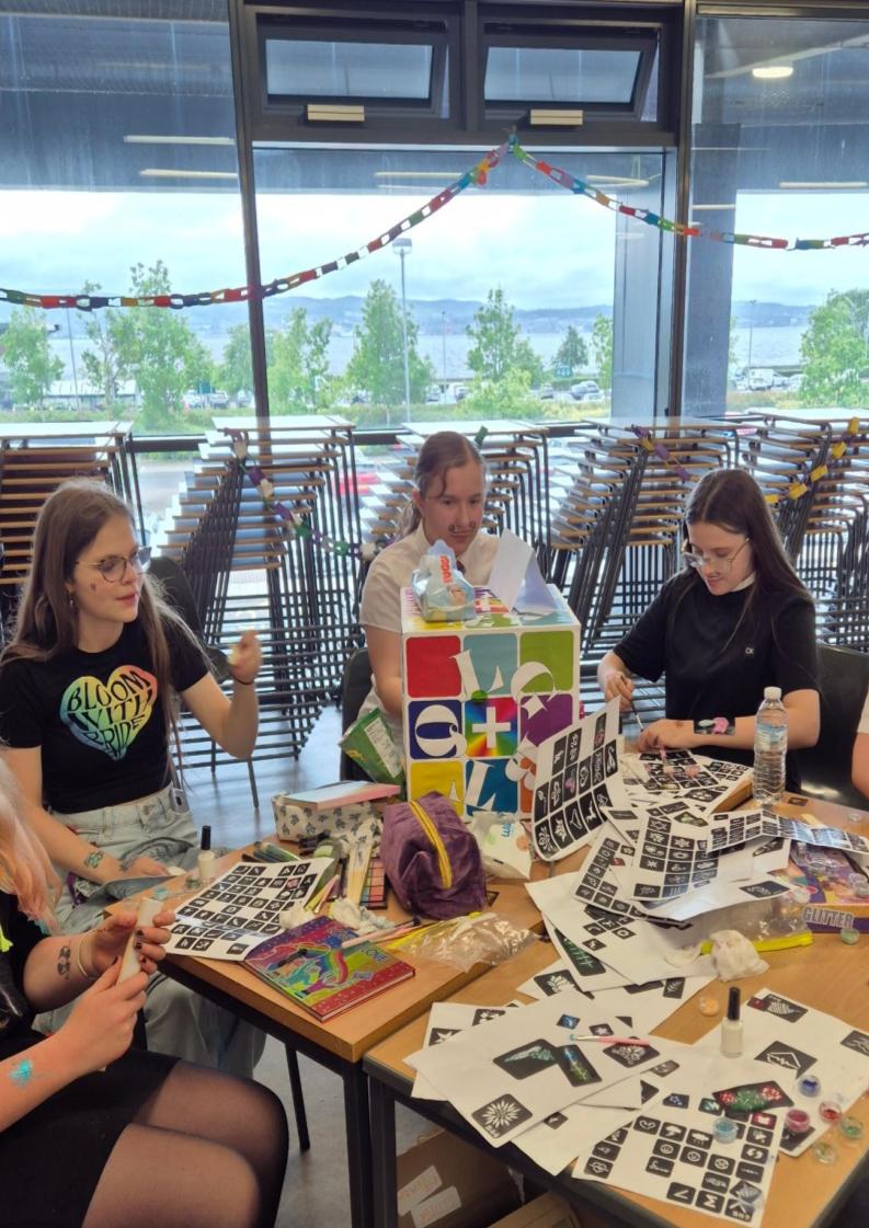 HermitageAcad's tweet photo. Pride Day at our school was a huge success! On Friday 13th, pupils & staff celebrated with face painting, nail painting, badge making, & signed our trans flag to show support for our trans community. Love and pride all around! #PrideDay #Inclusion #UNCRCArticle2 #UNCRCArticle8 https://t.co/Ti9DebAP65