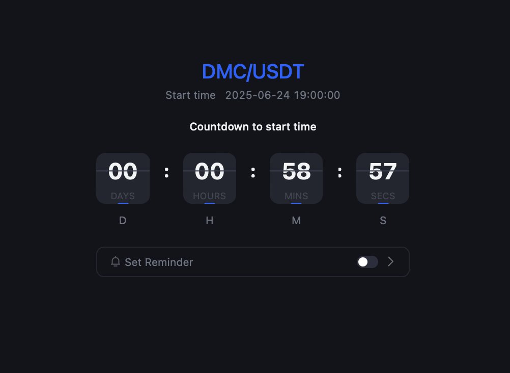 MEXC_Listings (@mexc_listings) on Twitter photo 📣Hey Traders! Ready for $DMC <a href="/DeLoreanlabs/">DeLorean Labs #wenDeLorean</a> on #MEXC?
🔹Deposit: Opened
🔹 $DMC/USDT Trading: Jun 24, 2025, 11:00 (UTC)
$DMC Trading Countdown⤵️
mexc.com/exchange/DMC_U… 📣Hey Traders! Ready for $DMC <a href="/DeLoreanlabs/">DeLorean Labs #wenDeLorean</a> on #MEXC?
🔹Deposit: Opened
🔹 $DMC/USDT Trading: Jun 24, 2025, 11:00 (UTC)
$DMC Trading Countdown⤵️
mexc.com/exchange/DMC_U…