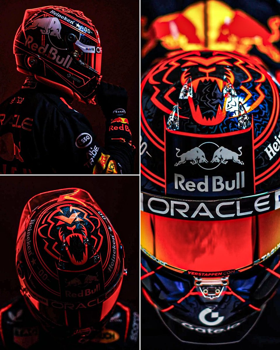 Max's special helmet for the Austrian Grand Prix 🦁

Too clean 🔥 (via <a href="/Max33Verstappen/">Max Verstappen</a>)