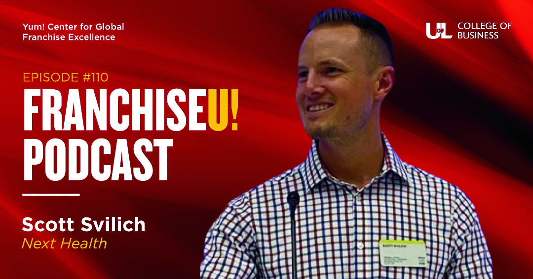 Kathy Gosser interviews Scott Svilich of @NextHealth about his experience in the fitness and wellness industry and his journey from a personal trainer to COO. FranchiseU! is sponsored by <a href="/Yum_CGFE/">Yum! Center for Global Franchise Excellence</a>. business.louisville.edu/franchiseu-epi…

#UofL #UofLBiz #GoCards #Fitness #Entrepreneurship