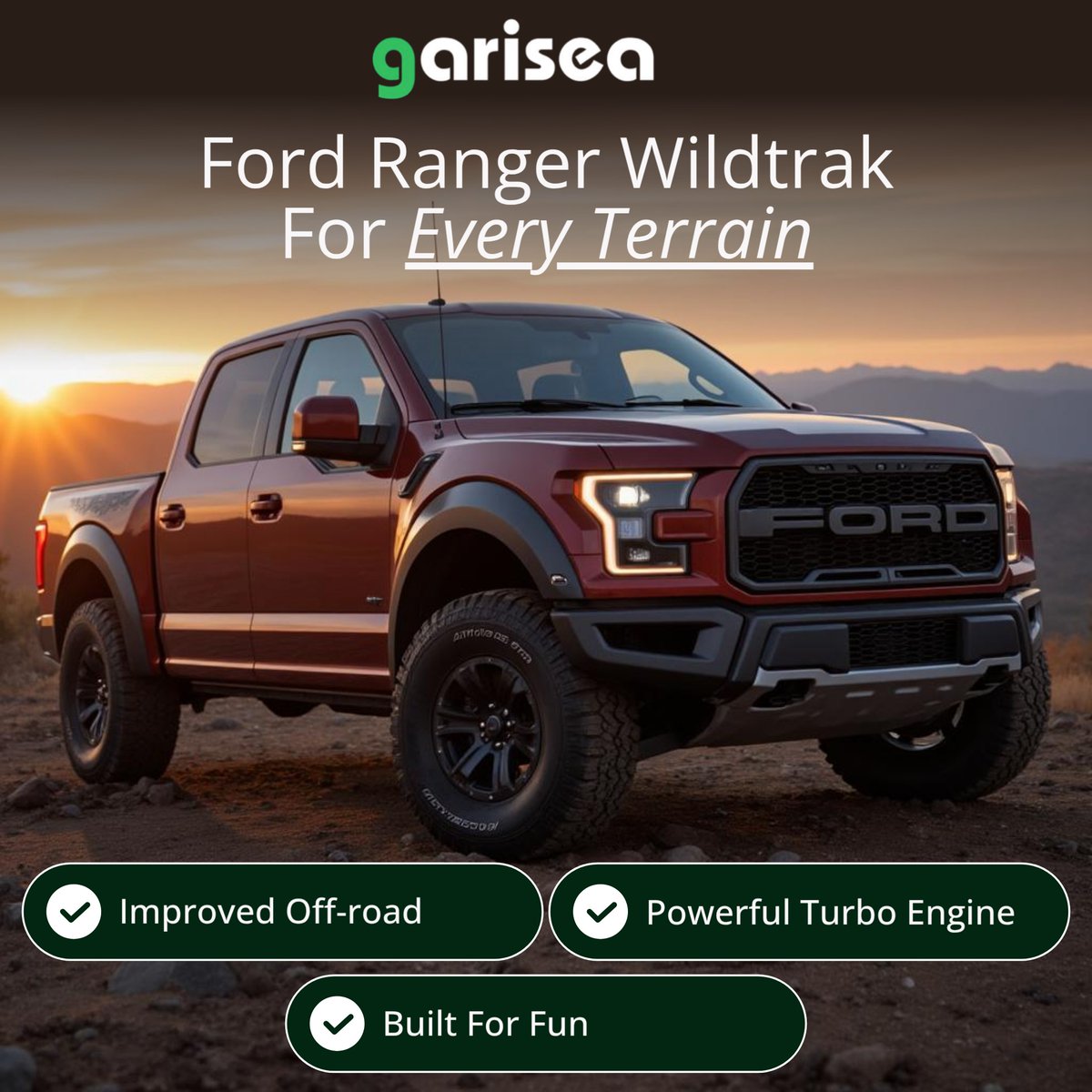 Gari_sea's tweet photo. The Ford Ranger Wildtrak excels in all terrains ๐ช. Its turbocharged engine ensures power, while advanced 4WD & robust suspension offer unmatched off-road capability. Perfect for adventure seekers! ๐๐
#Garisea #findyourride #fordranger #wildtrak #offroad #carenthusiast https://t.co/dm73mi4RpT