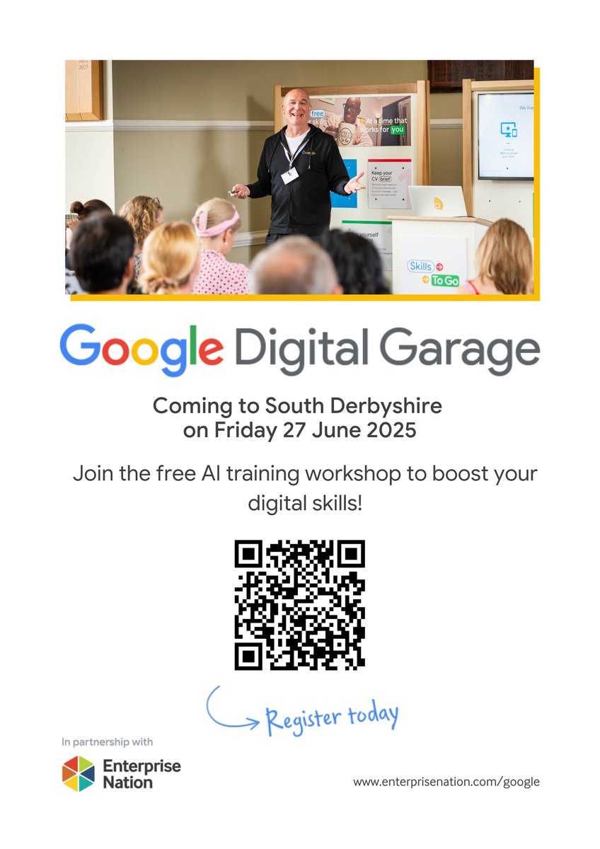 Sharpe's Pottery Museum (@sharpesmuseum) on Twitter photo Google is coming to South Derbyshire! (and to Sharpe's!)
Join <a href="/e_nation/">Enterprise Nation</a> in partnership with GoogleUK on 27 June for a free training workshop to help you develop new digital skills.
Sign up today 👉 bit.ly/Google-SouthDe… Google is coming to South Derbyshire! (and to Sharpe's!)
Join <a href="/e_nation/">Enterprise Nation</a> in partnership with GoogleUK on 27 June for a free training workshop to help you develop new digital skills.
Sign up today 👉 bit.ly/Google-SouthDe…