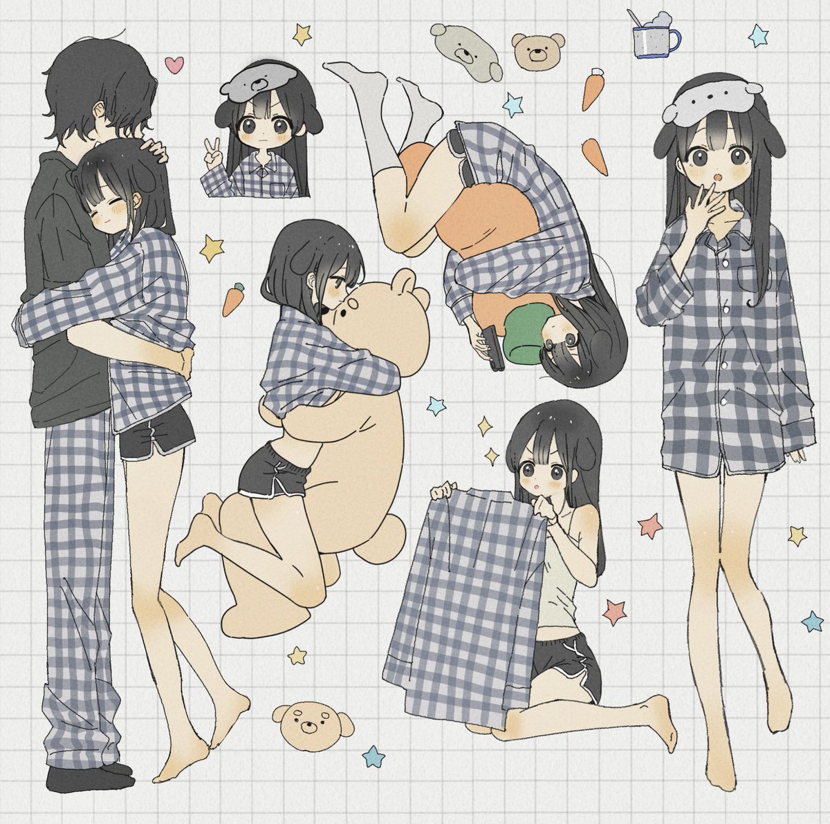 パジャマのうえだけをかりたひと