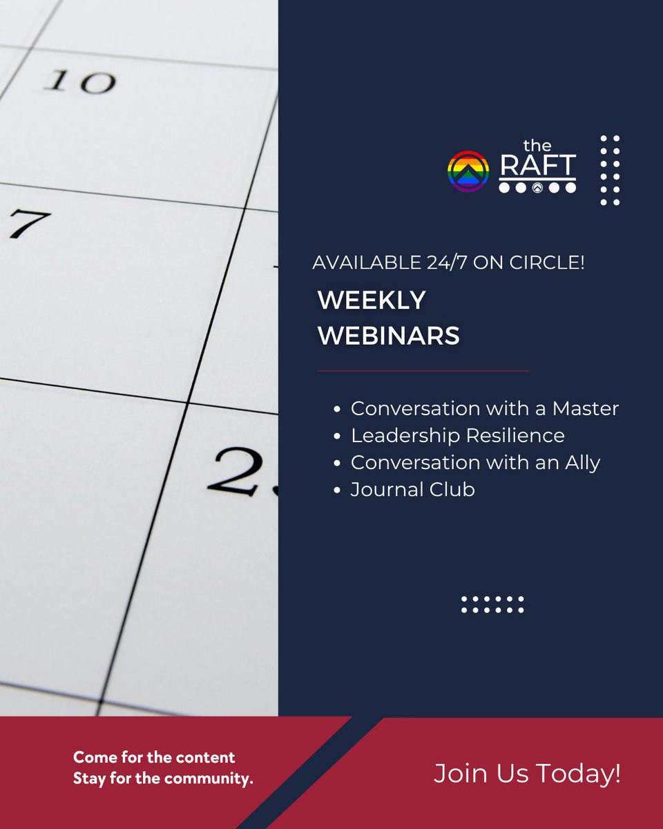 Even though The Raft is paused until September, it doesn't mean the learning stops. Recorded webinars are available 24/7 on the Circle for members of The Raft. Did you know that each session qualifies for Continuing Professional Development credits? 

🔗 cstu.io/3b1f90