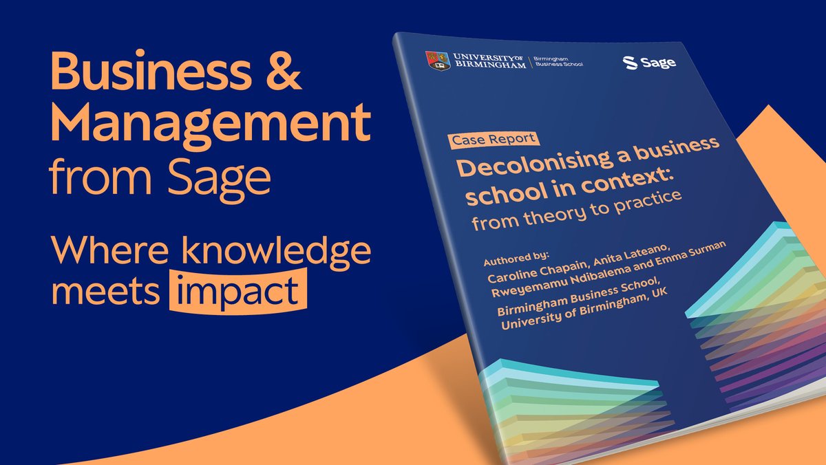 Sage Business (@sagebusiness_) on Twitter photo Decolonizing <a href="/UoB_Business/">Bham Business School</a> is a deep cultural shift—not a checklist. Over 3 years, they’ve reimagined curricula, research, and operations to challenge colonial legacies and centre diverse knowledge systems.
Discover how they’re doing it: ow.ly/fcSL50Wf09S Decolonizing <a href="/UoB_Business/">Bham Business School</a> is a deep cultural shift—not a checklist. Over 3 years, they’ve reimagined curricula, research, and operations to challenge colonial legacies and centre diverse knowledge systems.
Discover how they’re doing it: ow.ly/fcSL50Wf09S