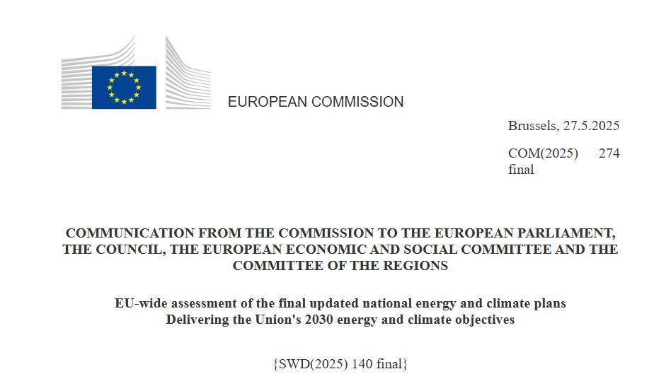 We're getting closer 🌍 The European Commission confirms that revised NECPs put the EU on track for 2030:
✅ –54% GHG emissions (vs. 1990)
✅ ~42.5% renewable energy
➡️ But key gaps remain 
👉 Full assessment: buff.ly/fQ4CbyV