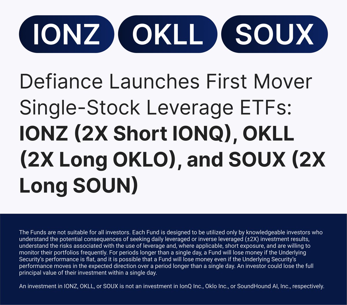 Defiance ETFs is excited to introduce a new suite of first mover single- leveraged and inverse ETFs.

globenewswire.com/news-release/2…

#LeveragedETFs