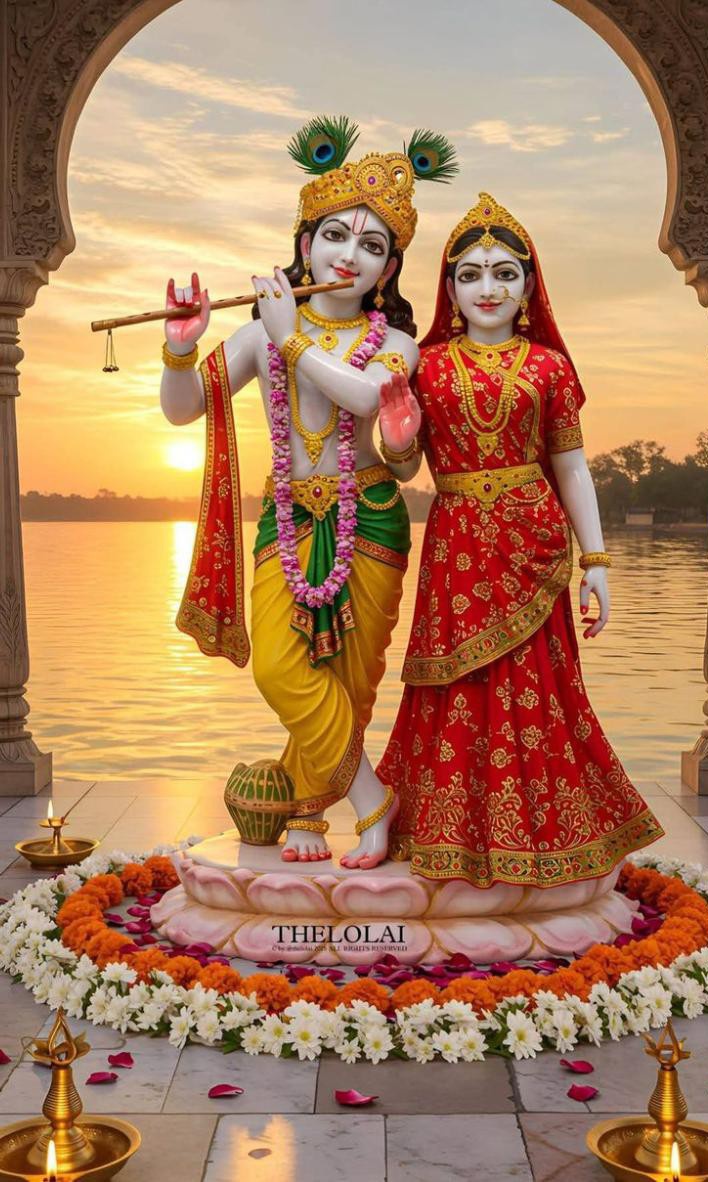 जब कृष्ण राधा रानी को छोड़कर जा रहे थे तो कृष्ण ने कहा रोते-रोते कहा कि हे राधा  मैं तेरा अपराधी हूं .....
क्योंकि मैं जा रहा हूं राधा रानी ने मुस्कुरा कर कहा कि जा रहे हो तो कोई बात नहीं....
तो कृष्ण ने अपनी बंसी जिससे वह सबसे ज्यादा प्रेम करते थे उठाकर के  राधा रानी को दे दिया