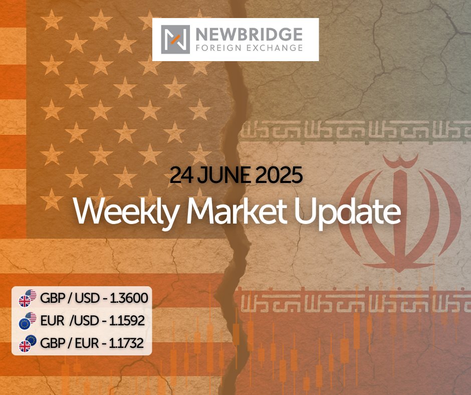 NewbridgeFX's tweet image. The overnight ceasefire agreement between Iran and Isreal has tempered investor sentiment.
Markets recovered in the short term, reflecting some relief. However, the path ahead remains somewhat uncertain.
Here's how the majors were trading at 10am this morning:
• GBP / USD -…