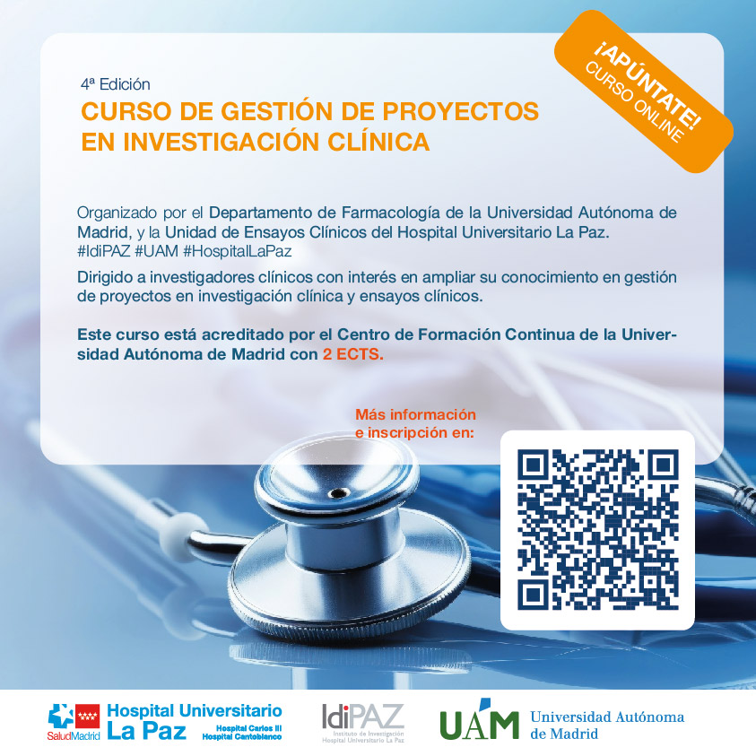 FC_HULP's tweet image. 📋💡 ¡Abierta la 4ª edición!
Gestión de Proyectos en Investigación Clínica en la @UAM_Madrid: domina herramientas y buenas prácticas para liderar estudios con éxito.
👉 Más info: fuam.es/curso-corto/ge…