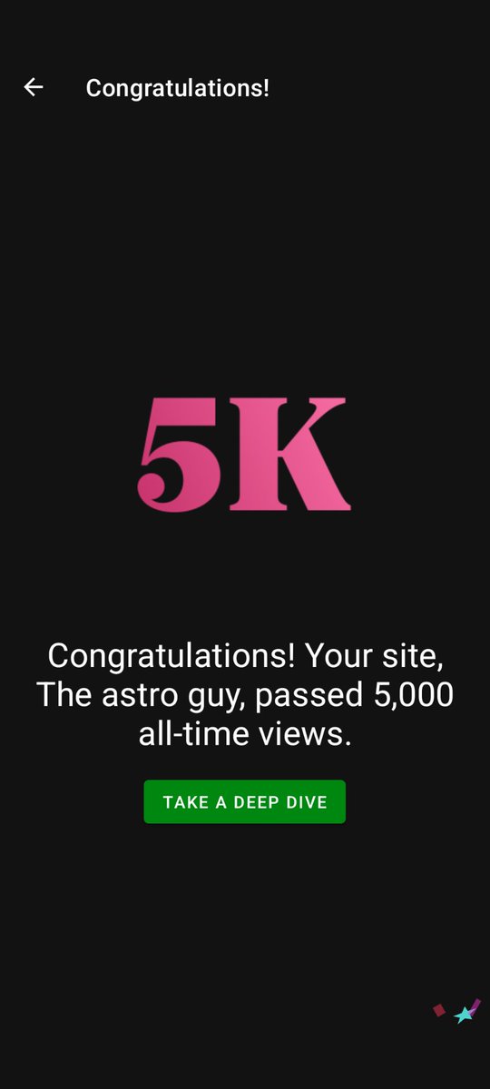 Cool, my website of random astro-blathering has passed 5000 views - theastroguy.wordpress.com 🔭🎉🙂👍🏼