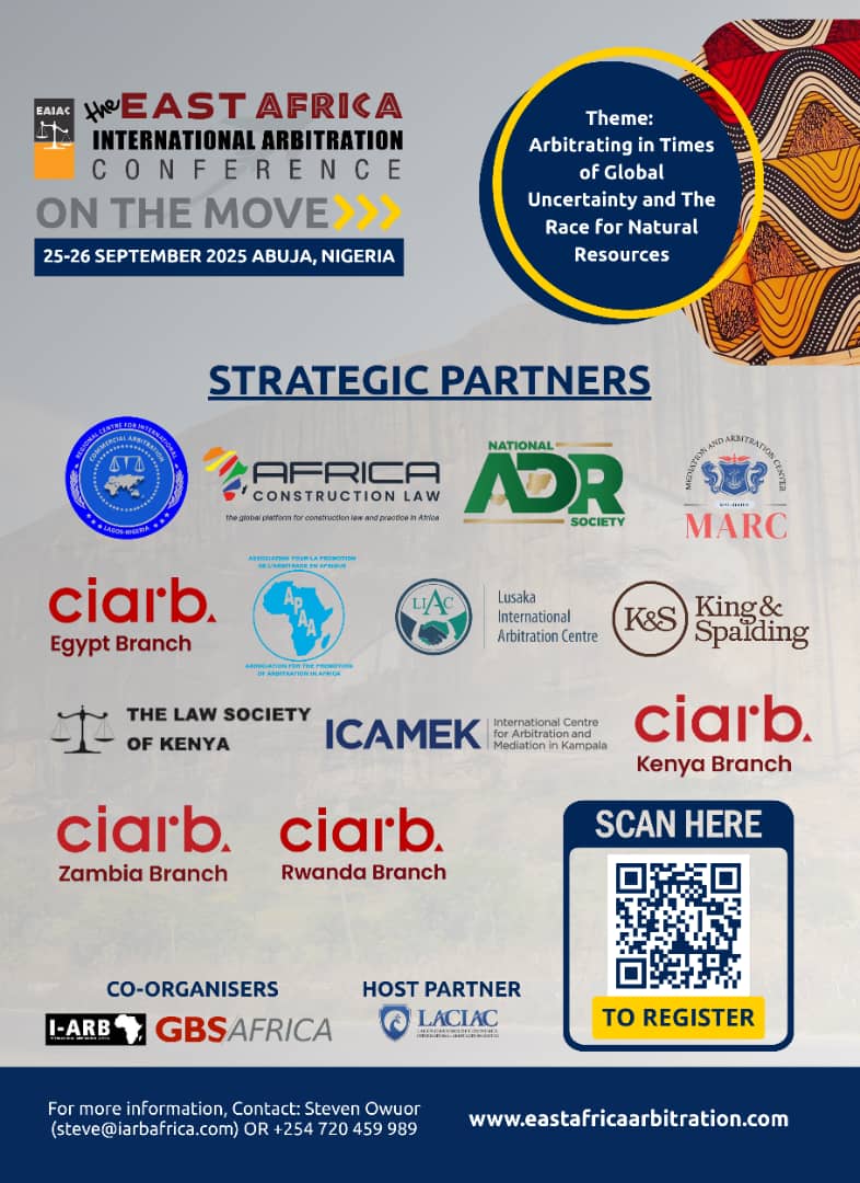 CIArb Rwanda Branch (@ciarbrwanda) on Twitter photo <a href="/CIArbRwanda/">CIArb Rwanda Branch</a> is a proud partner of #EAIAC2025! <a href="/MispaFri/">Mispa FRI AWASUM</a> <a href="/RutabingwaAtha1/">Rutabingwa Athanase</a> <a href="/Mutabingwa1/">Alloys Mutabingwa</a> <a href="/eaiac/">E.A International Arbitration Conference 2025</a> <a href="/CIArbKenya/">CIArb Kenya Branch</a> <a href="/Ciarb/">Ciarb</a> <a href="/CIArbnigeria/">Ciarb Nigeria Branch</a> <a href="/CIArb_Uganda/">CIArb- Uganda Chapter</a> <a href="/KiacRwanda/">KIAC Rwanda</a> <a href="/LegalPracticeRW/">ILPD</a> <a href="/AfricanArbAssoc/">African Arbitration Association</a> <a href="/RugegeSam/">Sam Rugege</a> <a href="/Tiac_Tanzania/">Tanzania International Arbitration Centre (TIAC)</a> <a href="/CIArbRwanda/">CIArb Rwanda Branch</a> is a proud partner of #EAIAC2025! <a href="/MispaFri/">Mispa FRI AWASUM</a> <a href="/RutabingwaAtha1/">Rutabingwa Athanase</a> <a href="/Mutabingwa1/">Alloys Mutabingwa</a> <a href="/eaiac/">E.A International Arbitration Conference 2025</a> <a href="/CIArbKenya/">CIArb Kenya Branch</a> <a href="/Ciarb/">Ciarb</a> <a href="/CIArbnigeria/">Ciarb Nigeria Branch</a> <a href="/CIArb_Uganda/">CIArb- Uganda Chapter</a> <a href="/KiacRwanda/">KIAC Rwanda</a> <a href="/LegalPracticeRW/">ILPD</a> <a href="/AfricanArbAssoc/">African Arbitration Association</a> <a href="/RugegeSam/">Sam Rugege</a> <a href="/Tiac_Tanzania/">Tanzania International Arbitration Centre (TIAC)</a>
