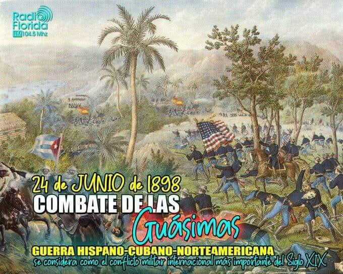 Aniversario 127 de la Batalla de las Guásimas ,donde se pretendía invadir el occidente de #Cuba,combate que estuvo bajo el mando del Mayor General Máximo Gómez Báez.
#CubaViveEnSuHistoria 
#JuntosXCuba
#CienfuegosXMásVictorias 
#DeZurdaTeam