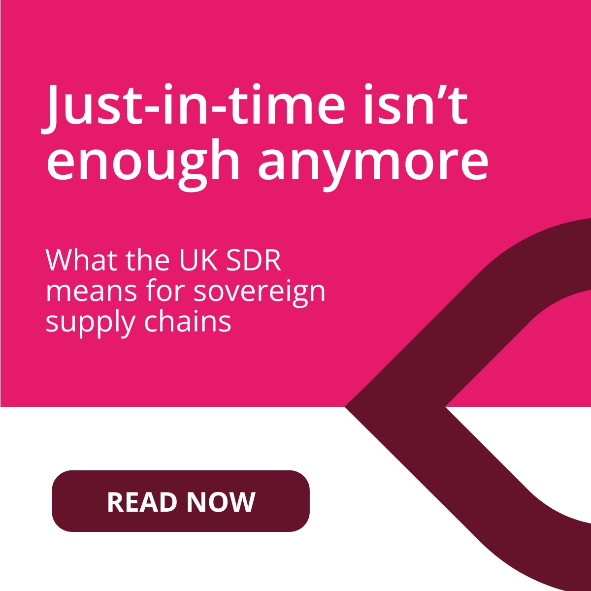 Just-in-time doesn’t cut it anymore. The UK SDR calls for supply chains that are always ready. 

More inventory. Better visibility. Proven suppliers. Resilience isn’t optional. 

Read the blog: eu1.hubs.ly/H0ldc8j0 

#UKSDR #SupplyChainResilience #JOSCAR #DefenceProcurement