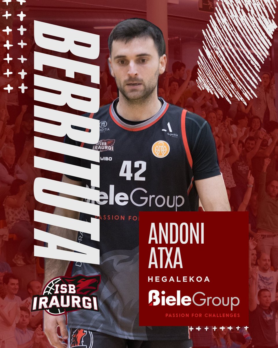 ✅ BERRITUTA

🔢 Andoni Atxa (1999, 1.95 m)

👉 Hegaleko arrasatearrak beste denboraldi batez berritu du, Iraurgiko mutilen lehen taldean bere 3.go denboraldia eginez.

💪 Egurre Andoni!