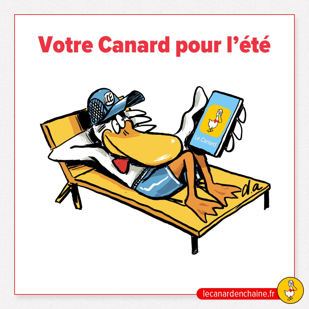 canardenchaine's tweet image. “Le Canard enchaîné” ne prend pas de vacances, il vous accompagne sur les lieux des vôtres. Comment ? Tout simplement en prenant un abonnement numérique : à partir de 4,90 € par mois, sans engagement, “Le Canard” partout et sur tous vos écrans.
boutique.lecanardenchaine.fr/abonnement/