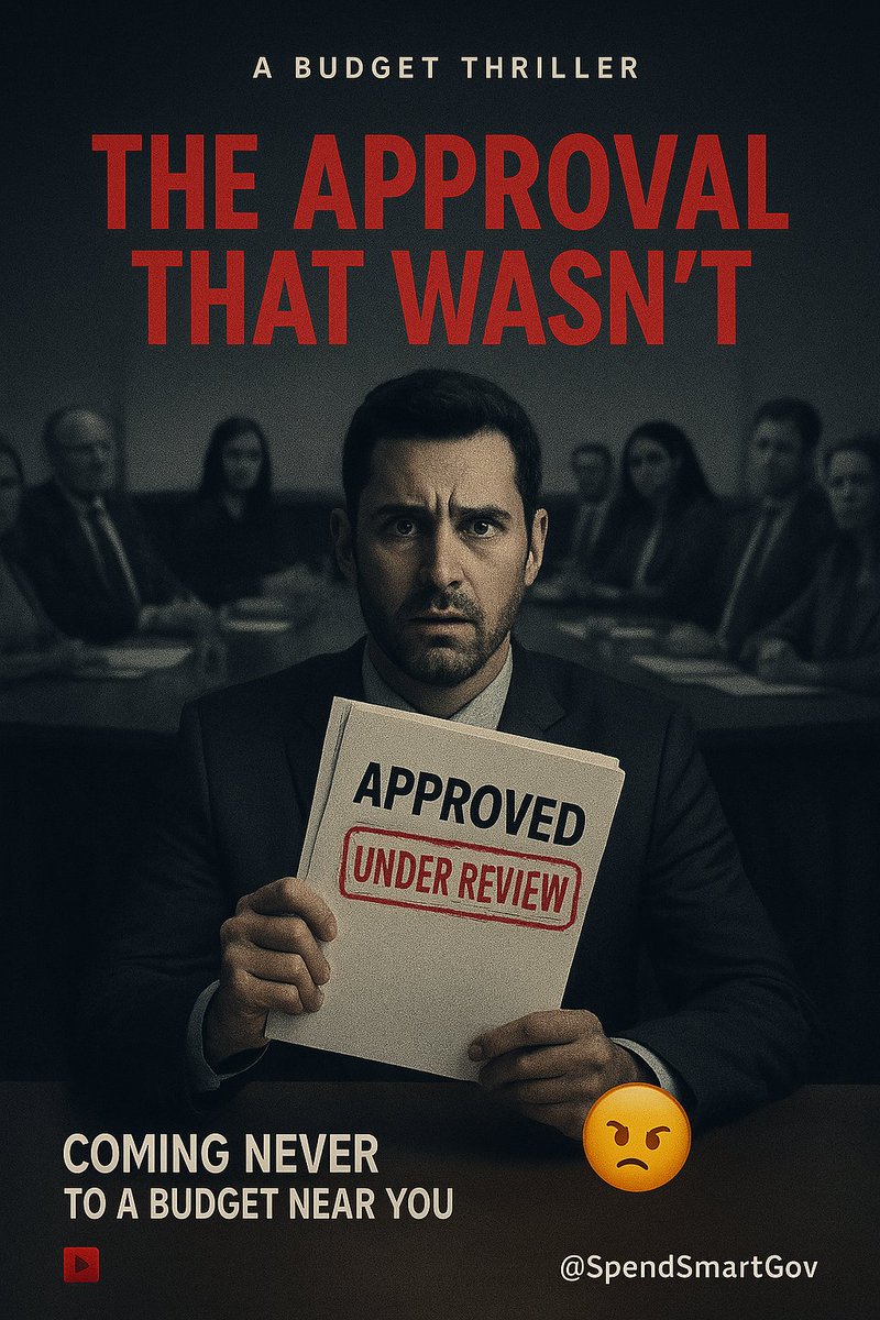 SpendSmartGov's tweet image. The line item you thought was approved?
Plot twist: “It’s under review again.” 🎬​
#BudgetPlotTwist #GovMemes #SpendSmartGov