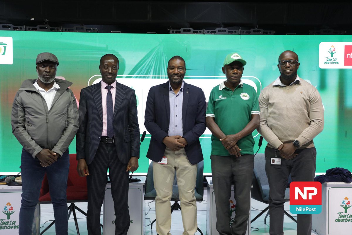 nextmediaug's tweet image. Top minds in sustainability — Idro Taban, @DanielKomunda, James Bond Kunobere, Elias Kiggundu, and @AneteGaroza — lead a powerful discussion on tackling Uganda’s waste management crisis at the Uganda Environment Forum 2025.

#TaasaObutonde #MyWasteMyResponsibilty #NextMediaUG