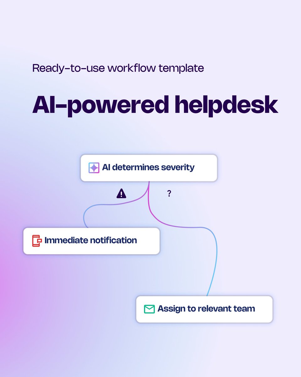 Another request lands in your inbox...

Before you know it, you're knee-deep in emails, chasing down answers, and juggling follow-ups.

Meet the AI-powered helpdesk template that knows how to prioritise.

Try our interactive template: 50skills.com/templates/ai-p…

#AIautomation