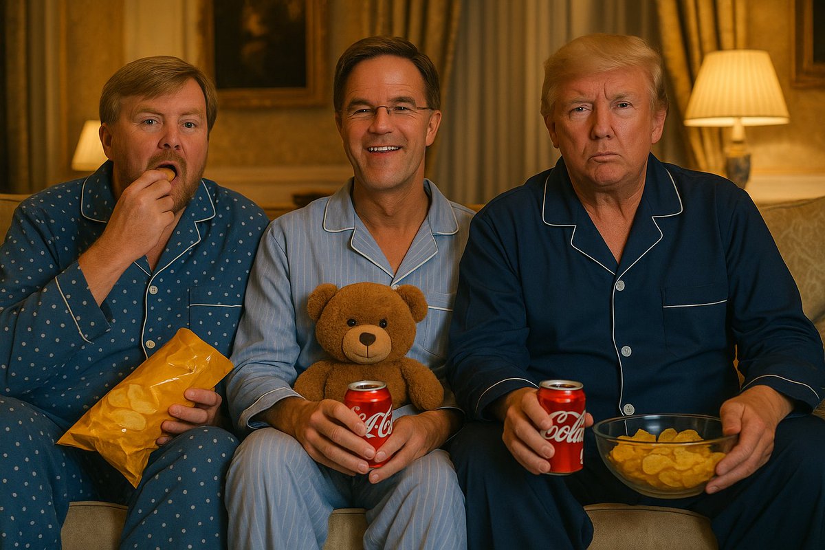 Slaapfeestje bij #koning Willem Alexander vanavond. #Trump #Rutte #navo #navotop #denhaag #NATOsummit