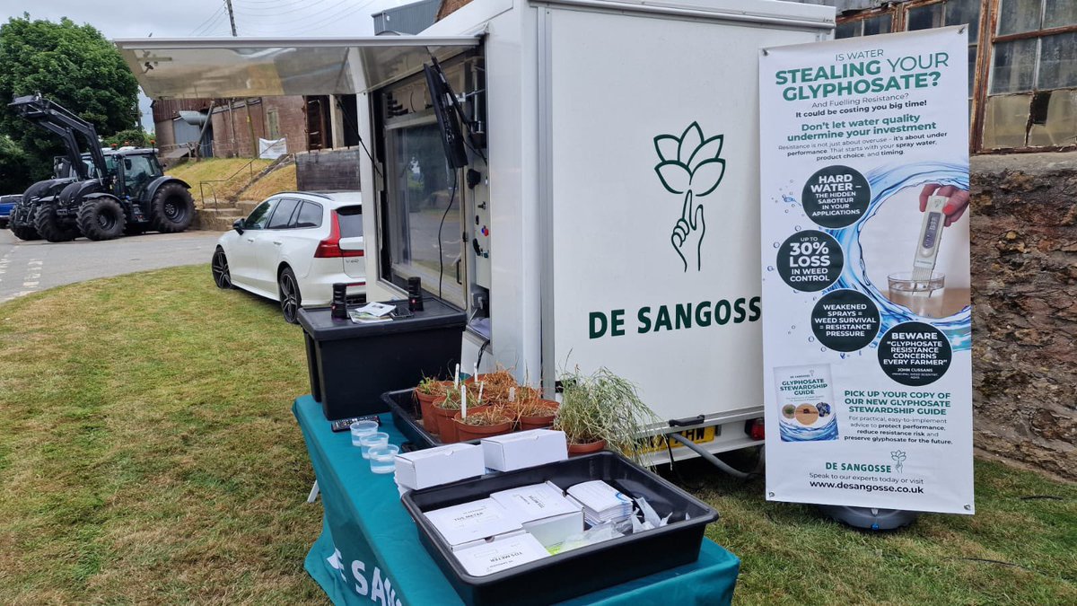 De Sangosse UK (@desangosseuk) on Twitter photo Catch us <a href="/BASFcropUK/">BASF Agricultural Solutions UK</a> Hurcott demo day in Somerset.
👀 The spray trailer in action
🎓 Join our #AdjuvantAcademy
💧Learn why water quality matters for glyphosate stewardship
🎁 Free water test meters available!
#SpraySmart #WaterMatters #GlyphosateStewardship Catch us <a href="/BASFcropUK/">BASF Agricultural Solutions UK</a> Hurcott demo day in Somerset.
👀 The spray trailer in action
🎓 Join our #AdjuvantAcademy
💧Learn why water quality matters for glyphosate stewardship
🎁 Free water test meters available!
#SpraySmart #WaterMatters #GlyphosateStewardship