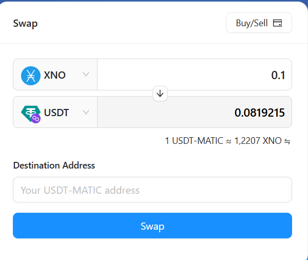We have just greatly improved reliability and rates for very low-value exchanges. You can now swap even a few cents of $XNO ✅