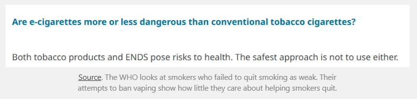 the_firebreak's tweet image. Tobacco harm reduction alternatives respect the challenges smokers are struggling with.
The WHO tells them they should just quit, spread misinformation and refuse to consider relative risks.
@zaruk thinks it's time for some compassion and common sense.
thefirebreak.org/p/why-is-harm-…