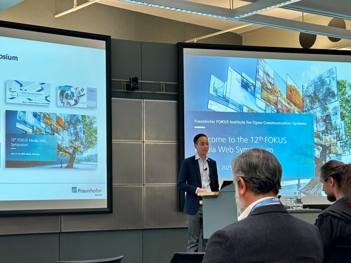 fraunhoferfokus's tweet image. Shaping the future of media – together at the #FOKUSMWS! Workshops, demos &amp;amp; state-of-the-art media technology live at Fraunhofer FOKUS in Berlin! 🎥🌐 With top experts, global insights and a full program of innovations in motion.

 #MediaTech #Streaming #FutureOfMedia #Innovation