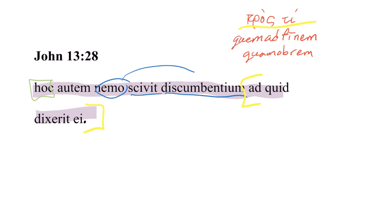 Today's Latin Vulgate Video: John 13:28 Latin Vulgate ow.ly/ey4G106cKoR