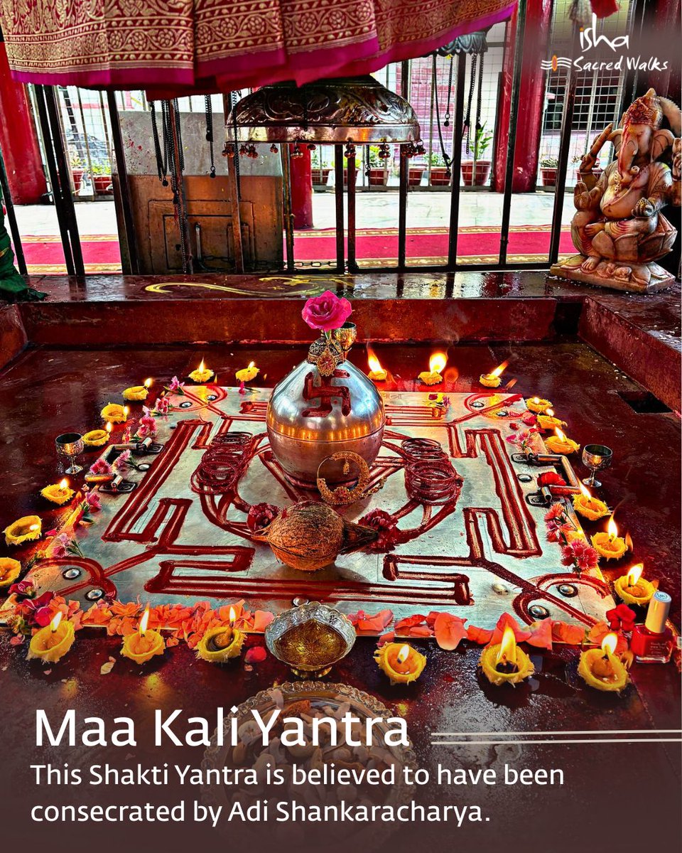 IshaSacredWalks's tweet photo. High in the Himalayas, in Uttarakhand’s Rudraprayag district, stands Kalimath—one of the 108 Shakti Peethas. It is believed that Devi Sati’s back fell at this sacred site.

#ishasacredwalks https://t.co/ypDLuRzfZU