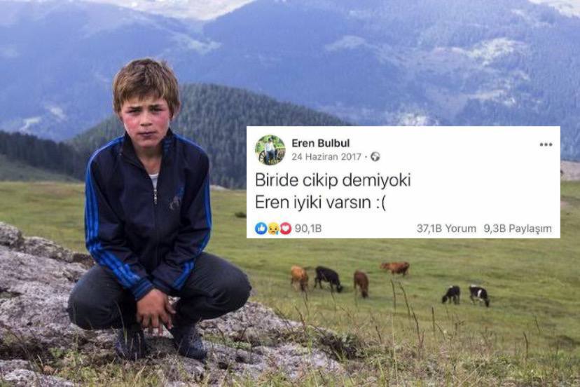 Ey Karadeniz'in deniz gözlüsü,
Temiz alınlısı, Yusuf yüzlüsü;
Iyiki varsın vatan parçası
 #iyikivarsınEren