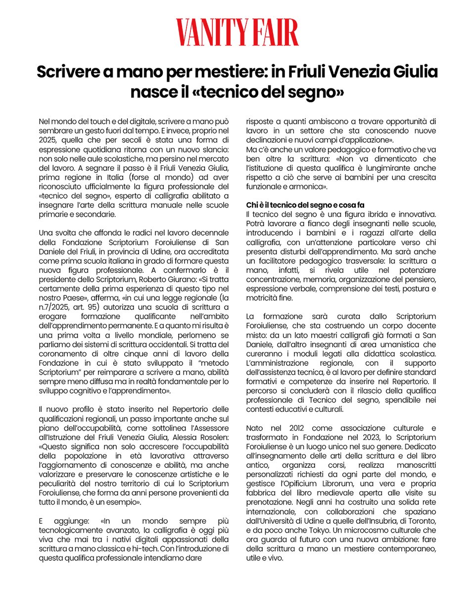 Fondazione Luigi Einaudi (@fleinaudi) on Twitter photo Per incoraggiare la scrittura a mano, nelle scuole del #FVG arriva il "tecnico del segno", a conferma che carta e penna sono, oggi più che mai, pratiche imprescindibili.
Una notizia che l'#OsservatorioCartaPennaeDigitale della <a href="/fleinaudi/">Fondazione Luigi Einaudi</a> accoglie con entusiasmo: un'importante Per incoraggiare la scrittura a mano, nelle scuole del #FVG arriva il "tecnico del segno", a conferma che carta e penna sono, oggi più che mai, pratiche imprescindibili.
Una notizia che l'#OsservatorioCartaPennaeDigitale della <a href="/fleinaudi/">Fondazione Luigi Einaudi</a> accoglie con entusiasmo: un'importante