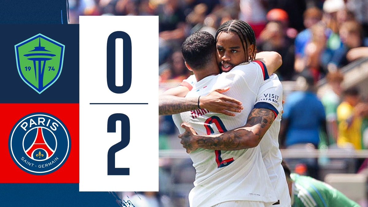 fulltimeherald's tweet photo. FT: Seattle 0️⃣-2️⃣ PSG
PSG bounce back with a solid win
Seattle held their own, but class came through in the end.
Who impressed you most?
#SeattleSounders #PSG #ClubWorldCup #FulltimeHerald #FootballTalk #MatchRecap https://t.co/4kTAlUTfdz