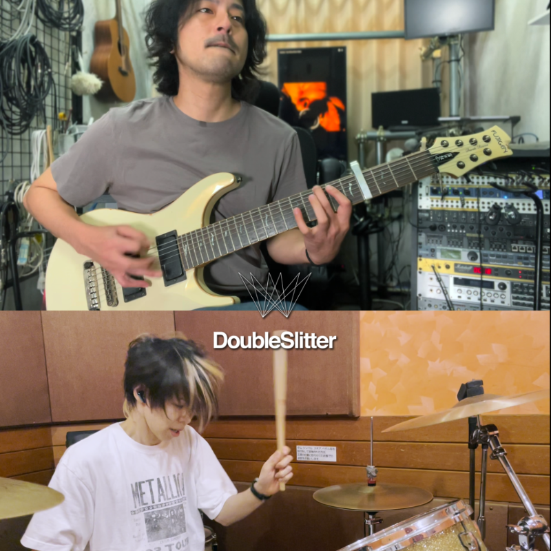 doubleslitter's tweet photo. 初の2人で演奏してみた
#スマホ一発撮り #ギター #ドラム #弾いてみた #叩いてみた #metallica #fuel #doubleslitter #ダブスリ #7strings #fujigen #zildian #canopus