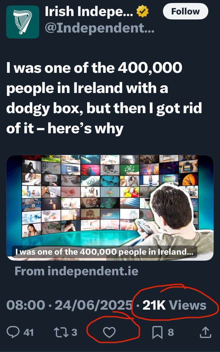 What a ratio. 

3 hours old
21k impressions 
ZERO likes 
😆😂