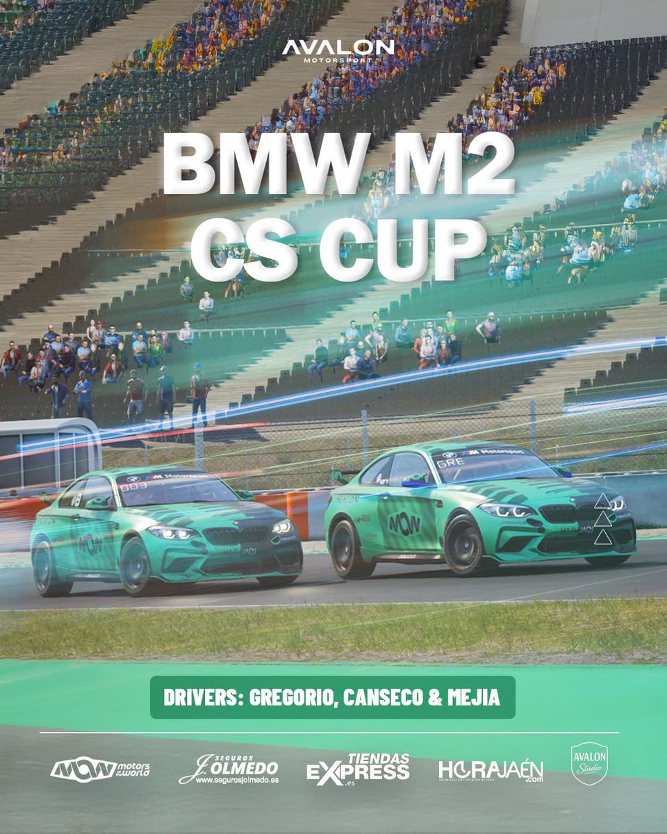 Avalon Motorsport (@avalon_msport) on Twitter photo 🏁RACE DAY🏁
Este martes deseosos de volver al asfalto y luchar como grandes guerreros .Con Los chicos de GAS Grupo Amigos Simracing en la #BMW M2 CS CUP
👤 <a href="/nestor_mejia98/">Nestor Mejía</a>
👤 #Gregorio
👤#Canseco
⏰Hora: 21:10
🗣️Retransmisión: twitch.tv/kikologo
Caster: 🏁RACE DAY🏁
Este martes deseosos de volver al asfalto y luchar como grandes guerreros .Con Los chicos de GAS Grupo Amigos Simracing en la #BMW M2 CS CUP
👤 <a href="/nestor_mejia98/">Nestor Mejía</a>
👤 #Gregorio
👤#Canseco
⏰Hora: 21:10
🗣️Retransmisión: twitch.tv/kikologo
Caster: