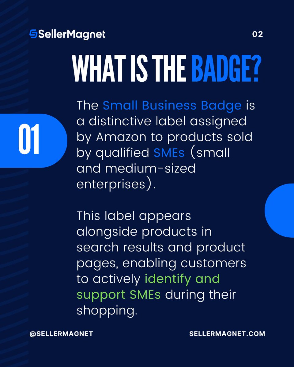 SellerMagnet's tweet image. 🔰 Gain visibility and credibility with Amazon’s Small Business Badge

Scroll through to learn its key advantages and start your free trial to discover how SellerMagnet supports your growth.

Read the full article: blog.sellermagnet.com/post/small-bus…

#sellermagnet #sellingonamazon