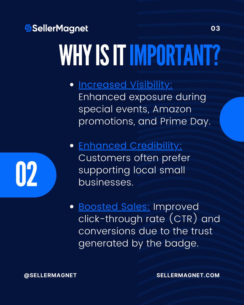 SellerMagnet's tweet image. 🔰 Gain visibility and credibility with Amazon’s Small Business Badge

Scroll through to learn its key advantages and start your free trial to discover how SellerMagnet supports your growth.

Read the full article: blog.sellermagnet.com/post/small-bus…

#sellermagnet #sellingonamazon