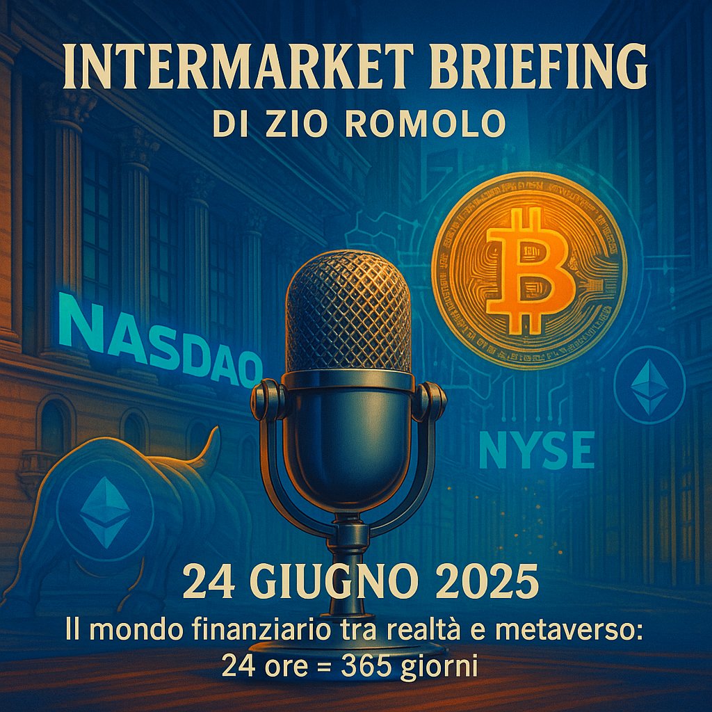 🎧 𝐇𝐎 𝐋𝐀𝐍𝐂𝐈𝐀𝐓𝐎 𝐈𝐥 𝐍𝐔𝐎𝐕𝐎 𝐏𝐎𝐃𝐂𝐀𝐒𝐓
Da oggi parte il mio nuovo podcast "𝐈𝐧𝐭𝐞𝐫𝐦𝐚𝐫𝐤𝐞𝐭 𝐁𝐫𝐢𝐞𝐟𝐢𝐧𝐠 𝐝𝐢 𝐙𝐢𝐨 𝐑𝐨𝐦𝐨𝐥𝐨".
Sarà un servizio giornaliero che vi accompagnerà tra le notizie dei mercati e le analisi dei mercati finanziari