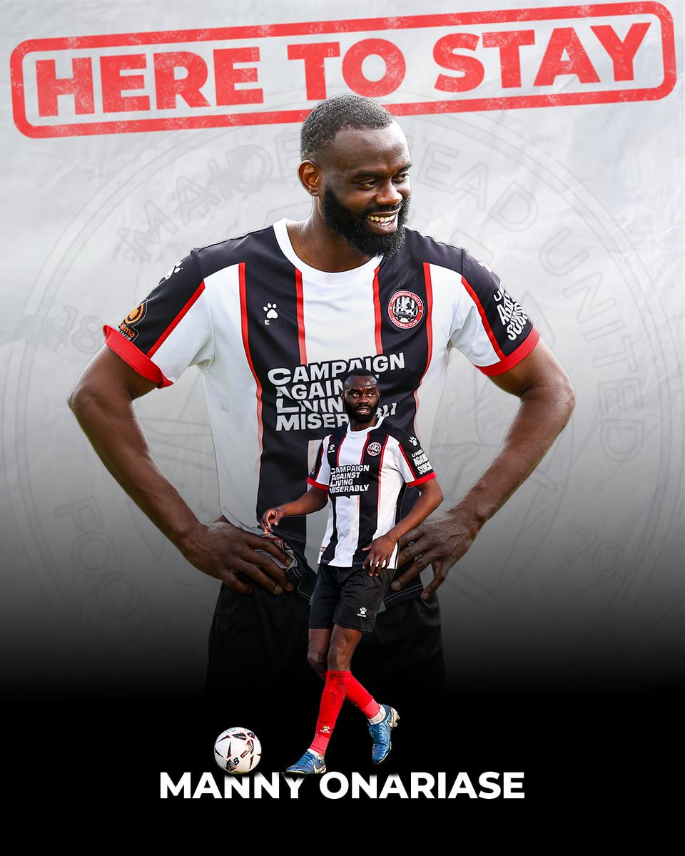 🚨 #30 FOR MAIDENHEAD IS MANNY O 🚨

We are delighted to announce that Manny Onariase has signed a permanent deal with the club ahead of the 2025/26 campaign! ✍️