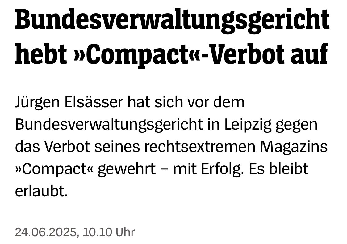 JoachimPaul_AfD's tweet image. Gratulation! Manchmal muss das Selbstverständliche höchstrichterlich festgestellt werden: in einem Rechtsstaat darf eine linke, unseriöse Innenministerin nicht einfach ein Medium wegverbieten, das ihr und der SPD nicht passt! #Faeser #compact