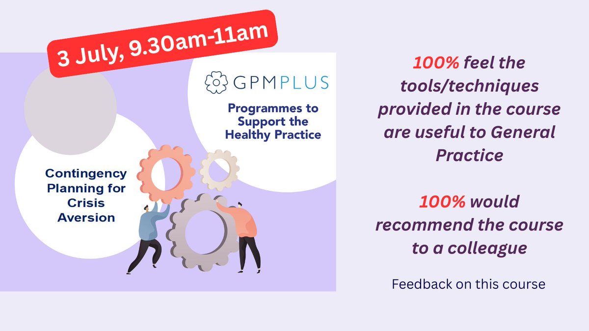 Our Contingency Planning course on 3 July on Zoom will help you to identify &amp; classify potential risks &amp; put in place simple contingencies that will improve chances of business continuity and even thriving despite an event taking place. Book your place at improval.com/event/387