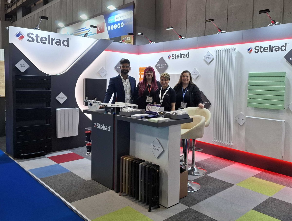 Stelrad's tweet image. Today, we’re at #InstallerSHOW 2025! 

Come say hello to Lexi, Nicole, Sahil &amp;amp; Rebecca at stand 5B10 👋

Also, don’t miss your chance to win in the @CIPHE Darts Competition - land a dart on our logo and grab a prize! 🎯

 #CIPHE #HVAC #Stelrad #heating