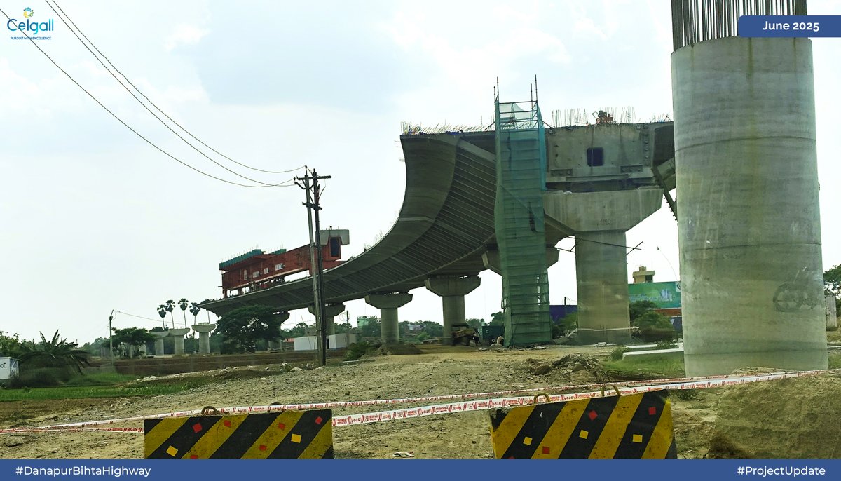 Ceigall_India's tweet photo. June 2025 - Project Update
Project: Danapur Bihta Koilwar Highway Project (DBK)
Scope: Construction of Four Lane Elevated Corridor and at - Grade Improvements
#DanapurBihtaKoilwarHighwayProject #CeigallIndia #BiharDevelopment #ExcellenceEngineering #SmartCity #ProjectUpdate https://t.co/mIvd8tJupN