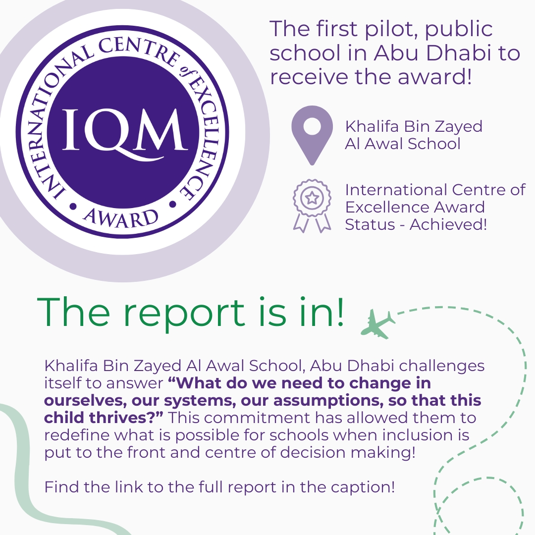 The report is in! 🗒

We are thrilled that Khalifa Bin Zayed Al Awal School, Abu Dhabi has achieved the International Centre of Excellence Award! Congratulations to everyone in the KBZA community ⭐🐻