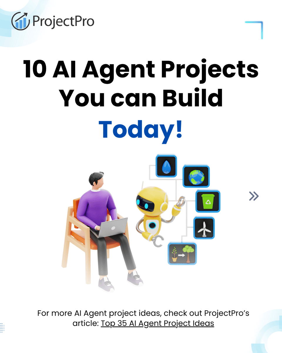 ProjectPro_'s tweet photo. ⚠️ Warning: These AI agent project ideas may cause extreme productivity.

Build 10 powerful agents using #LLMs: from stock bots to podcast creators. No budget needed, just skills.

Try these👇
https://t.co/upITFhldBt

#AI #LangChain #AgenticAI #ProjectPro #LLMProjects https://t.co/fXf0XeoYzB