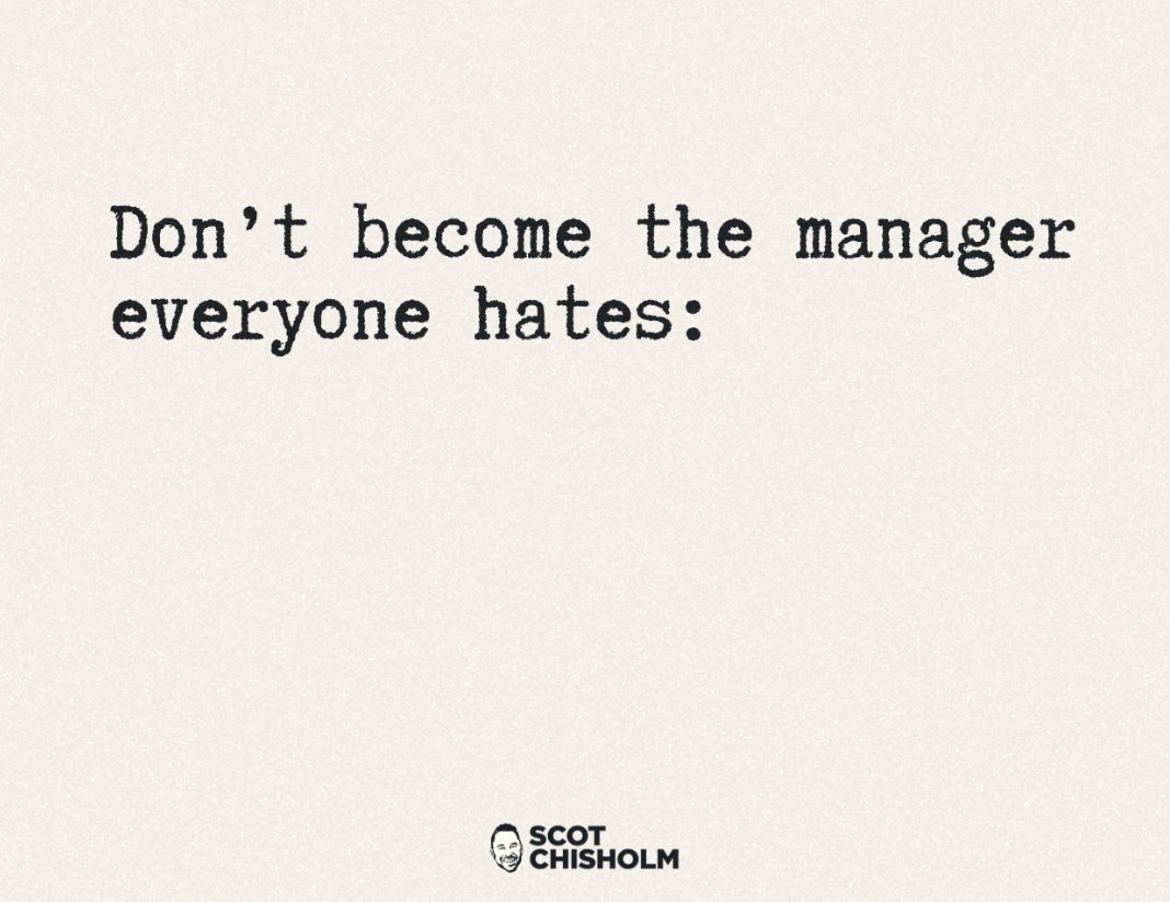 "Employees don't quit jobs, they quit managers."

Here's 5 things you need to avoid as a manager:

(written by your team, to you)