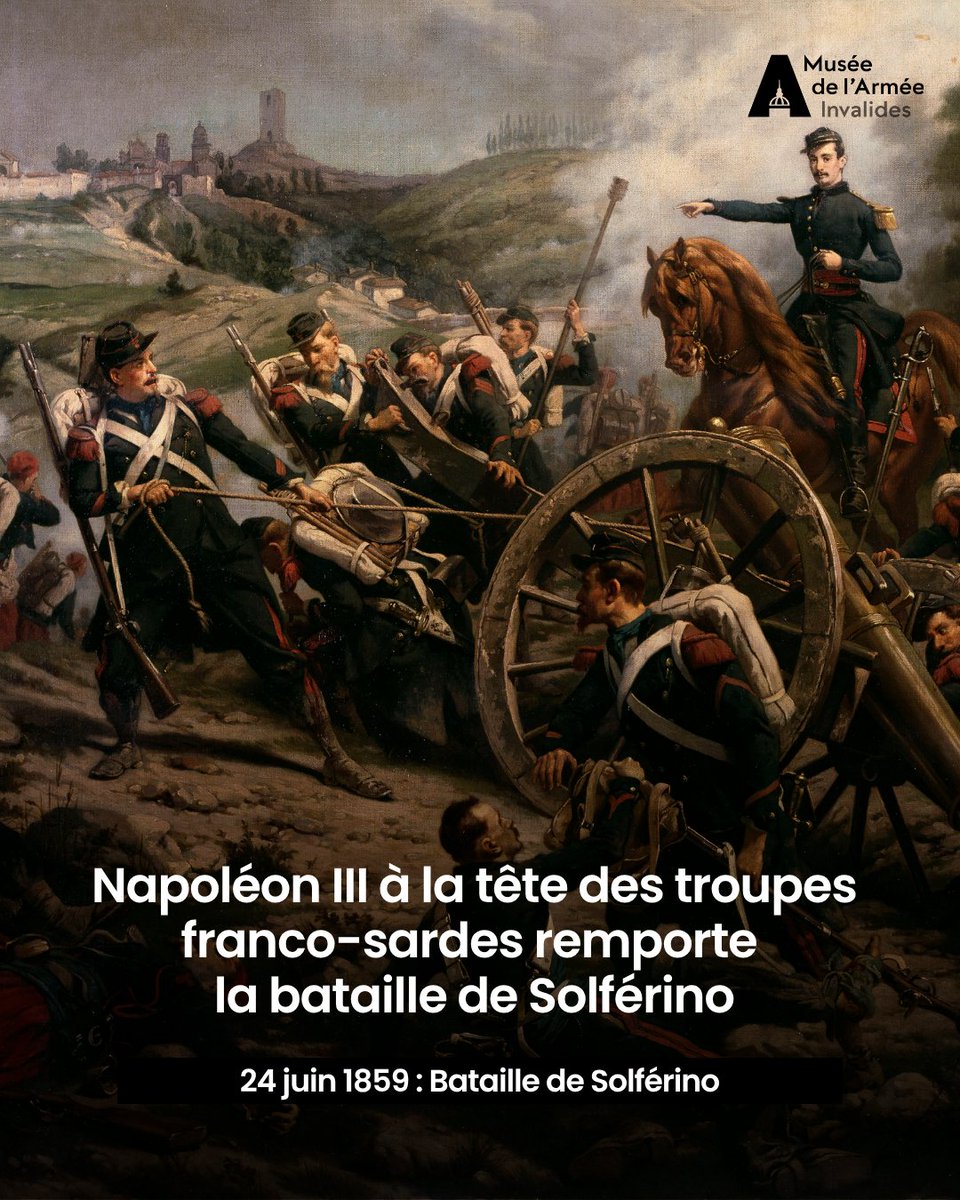 MuseeArmee's tweet image. [#CeJourLà] Le 24 juin 1859, l’armée franco-sarde remporte la bataille de Solferino, une victoire chèrement acquise, marquée par un nombre très élevé de victimes ⚔️

❌ Beaucoup de combattants sont dénombrés dans les deux camps : près de 40 000 victimes sur plus de 300 000…